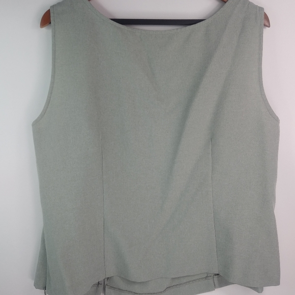 Perceptions 18W Green Sleeveless Shell Top Plus - Picture 4 of 6
